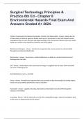 Surgical Technology Principles & Practice 6th Ed - Chapter 8 Environmental Hazards Final Exam And Answers Graded A+ 2024.