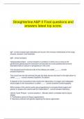   Straighterline A&P II Final questions and answers latest top score.