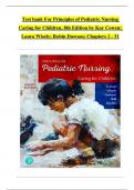 TEST BANK For Principles of Pediatric Nursing Caring for Children, 8th Edition by Kay Cowen; Laura Wisely, Verified Chapters 1 - 31, Complete Newest Version