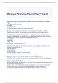 Georgia Pesticide Exam Study Guide with complete solutions