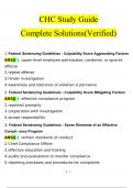 CHC Study Guide Complete Solutions Questions and Answers (2024 / 2025) (Verified Answers)