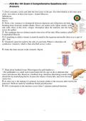 ASU Bio 181 Exam 2 Comprehensive Questions and Answers 