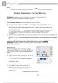 Gizmos Student Exploration Fan Cart Physics.