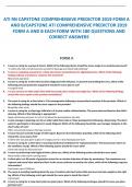 ATI RN CAPSTONE COMPREHENSIVE PREDICTOR 2019 FORM A AND B/CAPSTONE ATI COMPREHENSIVE PREDICTOR 2019 FORM A AND B EACH FORM WITH 180 QUESTIONS AND CORRECT ANSWERS