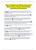 Basic Professional Military Education Block 2 Navy History and Heritage Questions and Answers