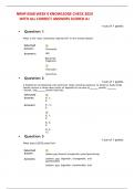 NRNP 6568 WEEK 9 KNOWLEDGE CHECK 2024 WITH ALL CORRECT ANSWERS SCORED A+