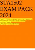 STA1502 EXAM PACK 2024 