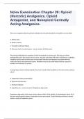 Nclex Examination Chapter 28: Opioid (Narcotic) Analgesics, Opioid Antagonist, and Nonopioid Centrally Acting Analgesics correctly answered rated A+