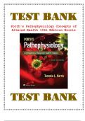 TEST BANK PORTH 'S PATHOPHSIOLOGY CONCEPTS OF ALTERED HEALTH 10th EDITION NORRIS || Latest All Chapters || Updated Version 2024