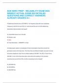 SOS NERC PREP - RELIABILITY EXAM 2024  NEWEST ACTUAL EXAM 200 DETAILED  QUESTIONS AND CORRECT ANSWERS  ALREADY GRADED A+.