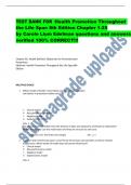 TEST BANK FOR  Health Promotion Throughout the Life Span 8th Edition Chapter 1-25 by Carole Lium Edelman questions and answers verified 100% CORRECT!!!