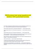   SNHD protocol test review questions and answers 100% guaranteed success.