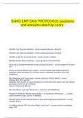 SNHD EMT EMS PROTOCOLS bundled exam questions and answers.
