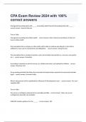  CPA Exam Review 2024 with 100% correct answers