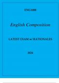 ENG1000 ENGLISH COMPOSITION EXAM Q & A WITH RATIONALES 2024