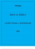 PHI2000 ETHICS EXAM Q & A WITH RATIONALES 2024.