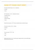 NASM CPT 77 EXAM CHEAT SHEET QUESTIONS AND ANSWERS