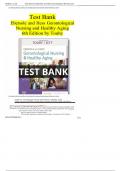 Test bank for ebersole and hess gerontological nursing and healthy aging 6th edition 2023-2024 Latest Update