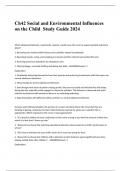 Ch42 Social and Environmental Influences on the Child  Study Guide 2024