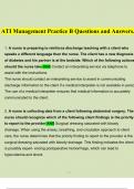 ATI Management Practice B Questions and Answers.