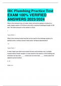 IRC Plumbing Practice Test EXAM