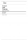 AQA A-level LAW 7162/3A Paper 3A Contract  June 2023 FINAL MARK SCHEME 