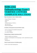 NURS 2502 Pathophysiology Exam 3 VERIFIED ANSWERS  COMPLETE SOLUTIONS