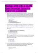 BEST ANSWERS Barkley PNP DRT 2 EXAM Questions and Answers VERIFIED ANSWERS