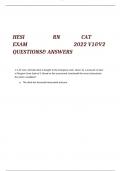 HESI RN CAT EXAM2022 V1&V2 QUESTIONS& ANSWERS.