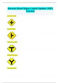 Kansas Road Signs Latest Update 100% Correct