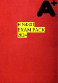 FIN4801 EXAM PACK 2024