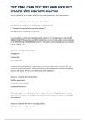 TNCC final exam test 2022 open book 2023 updated with complete solution Why is a measure of serum lactate obtained in the initial assessment of the trauma patient? Answer: c - answera) to measure oxygenation and ventilation b) to quantify the base deficit