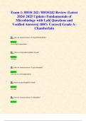 Exam 1: BIOS 242 / BIOS242 Review (Latest 2024/ 2025 Update) Fundamentals of Microbiology with Lab| Questions and Verified Answers| 100% Correct| Grade A- Chamberlain