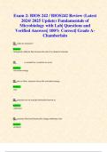 Exam 2: BIOS 242 / BIOS242 Review (Latest 2024/ 2025 Update) Fundamentals of Microbiology with Lab| Questions and Verified Answers| 100% Correct| Grade A- Chamberlain