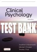 Test Bank For Clinical Psychology - Ninth Edition ©2023 All Chapters - 9781319429751