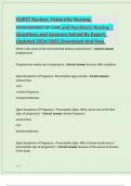 HURST Review1,2,3: Maternity Nursing, MANAGEMENT OF CARE and Psychiatric Nursing | Questions an