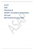 O-C-R GCE Chemistry B H033/01: Foundations of chemistry AS Level Mark Scheme for June 2023