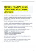 NCSBN REVIEW Exam Questions with Correct Answers