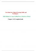 Test Bank For Clinical Nursing Skills and Techniques 10th Edition by Anne Griffin Perry, Patricia A. Potter Chapter 1-43 Complete Guide