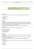 NUR FUNDAMENTALS NCLEX NCLEX-RN  862 QUESTIONS AND ANSWERS ALL CORRECT