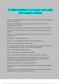 Certified ambulatory care nurse study guide with complete solutions