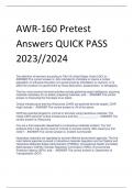 AWR-160 Pretest Answers QUICK PASS 2023//2024 