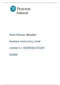 Mark Scheme (Results) Summer 2022/2023 EXAM  CORRECTLY VERIFIED STUDY GUID