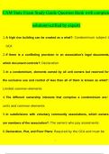 CAM State Exam Study Guide Question Bank with complete solution