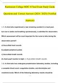 Rasmussen College MDC 4 Final Exam Study Guide Questions and Answers (2024 / 2025) (Verified Answers)