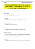 CROSSFIT LEVEL 1 PRACTICE EXAM |  QUESTIONS & ANSWERS (VERIFIED) |  LATEST UPDATE | GRADED A+