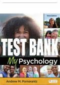 Test Bank For My Psychology - Third Edition ©2023 All Chapters - 9781319449636