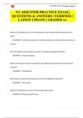 NY ADJUSTER PRACTICE EXAM |  QUESTIONS & ANSWERS (VERIFIED) |  LATEST UPDATE | GRADED A+