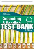 Test Bank For Electrical Grounding and Bonding - 7th - 2024 All Chapters - 9780357766835