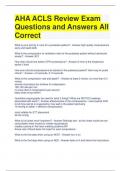 AHA ACLS Review Exam Questions and Answers All Correct (1)